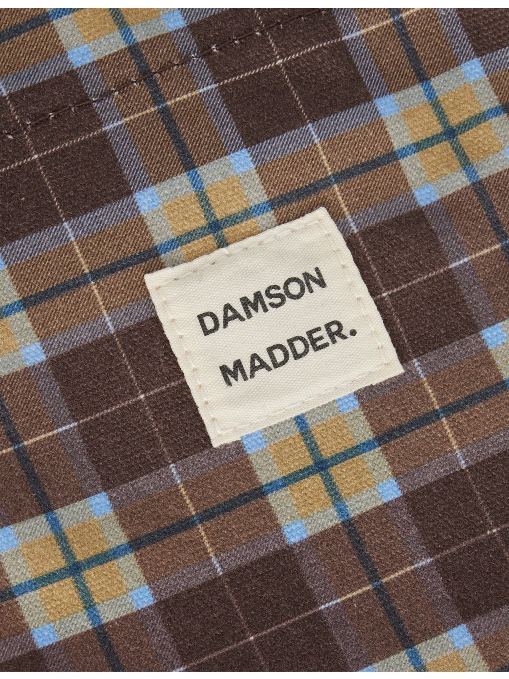 Damson Madder check cotton-canvas tote bag, UK version