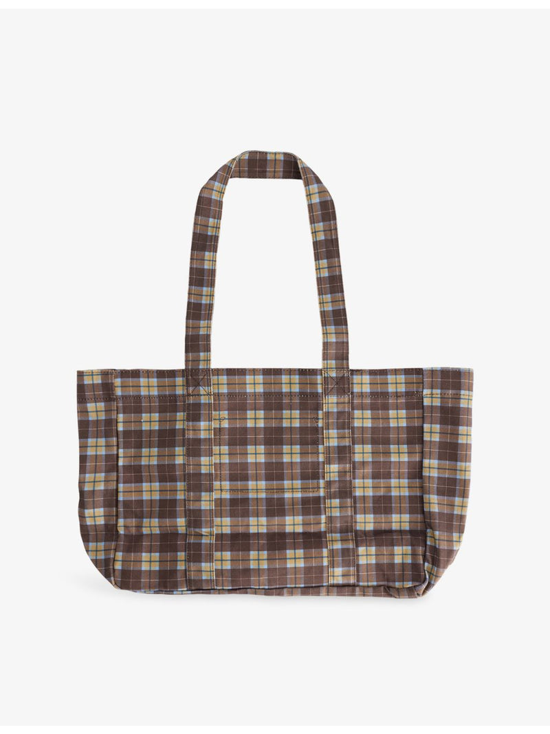 Damson Madder check cotton-canvas tote bag, UK version