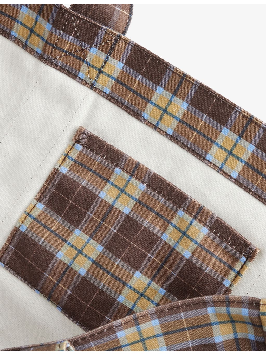 Damson Madder check cotton-canvas tote bag, UK version