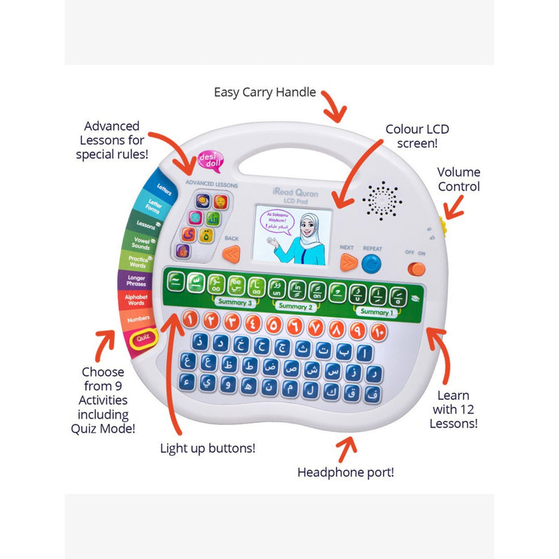 Desi Dolls iRead Quran LCD learning toy - British product