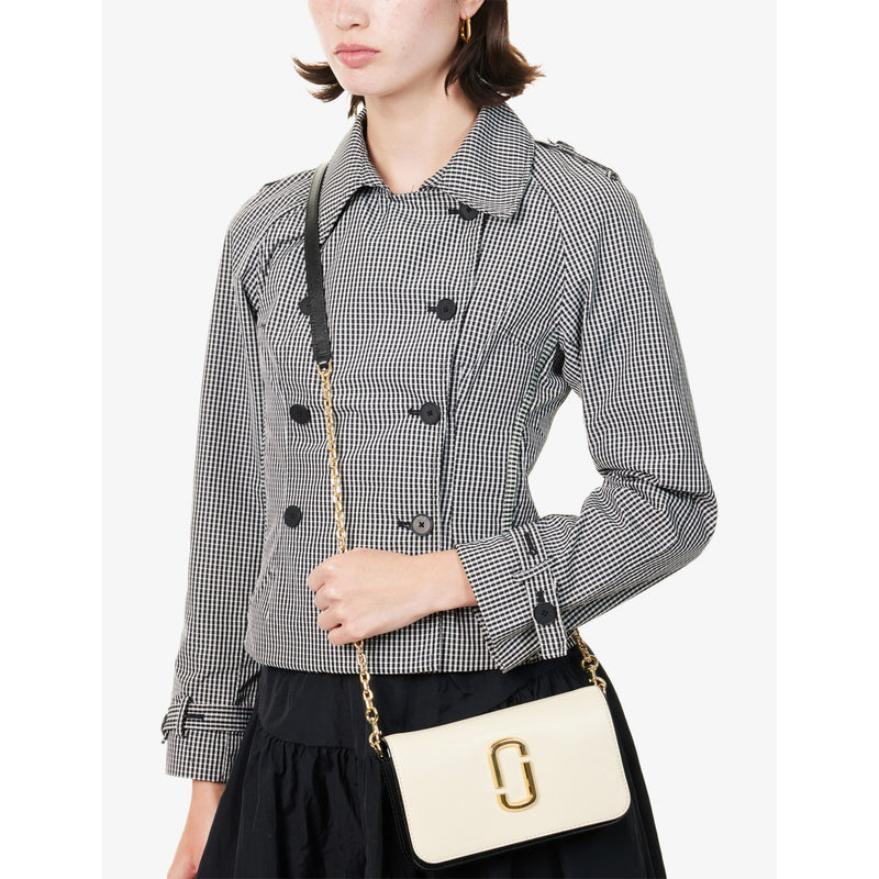 Marc Jacobs leather wallet-on-chain with chain strap (British brand)