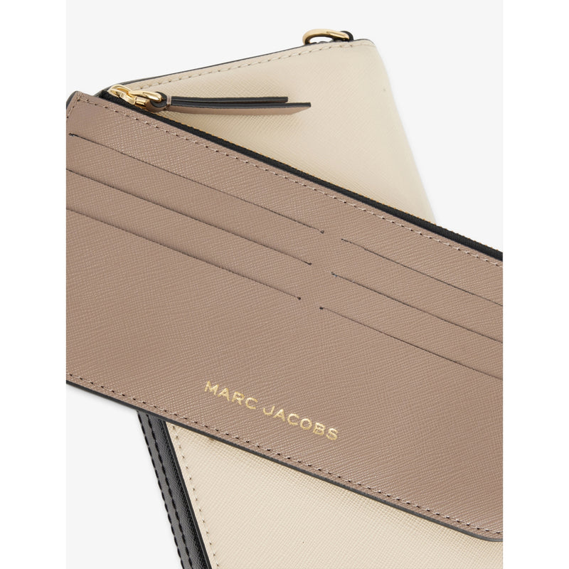 Marc Jacobs leather wallet-on-chain with chain strap (British brand)