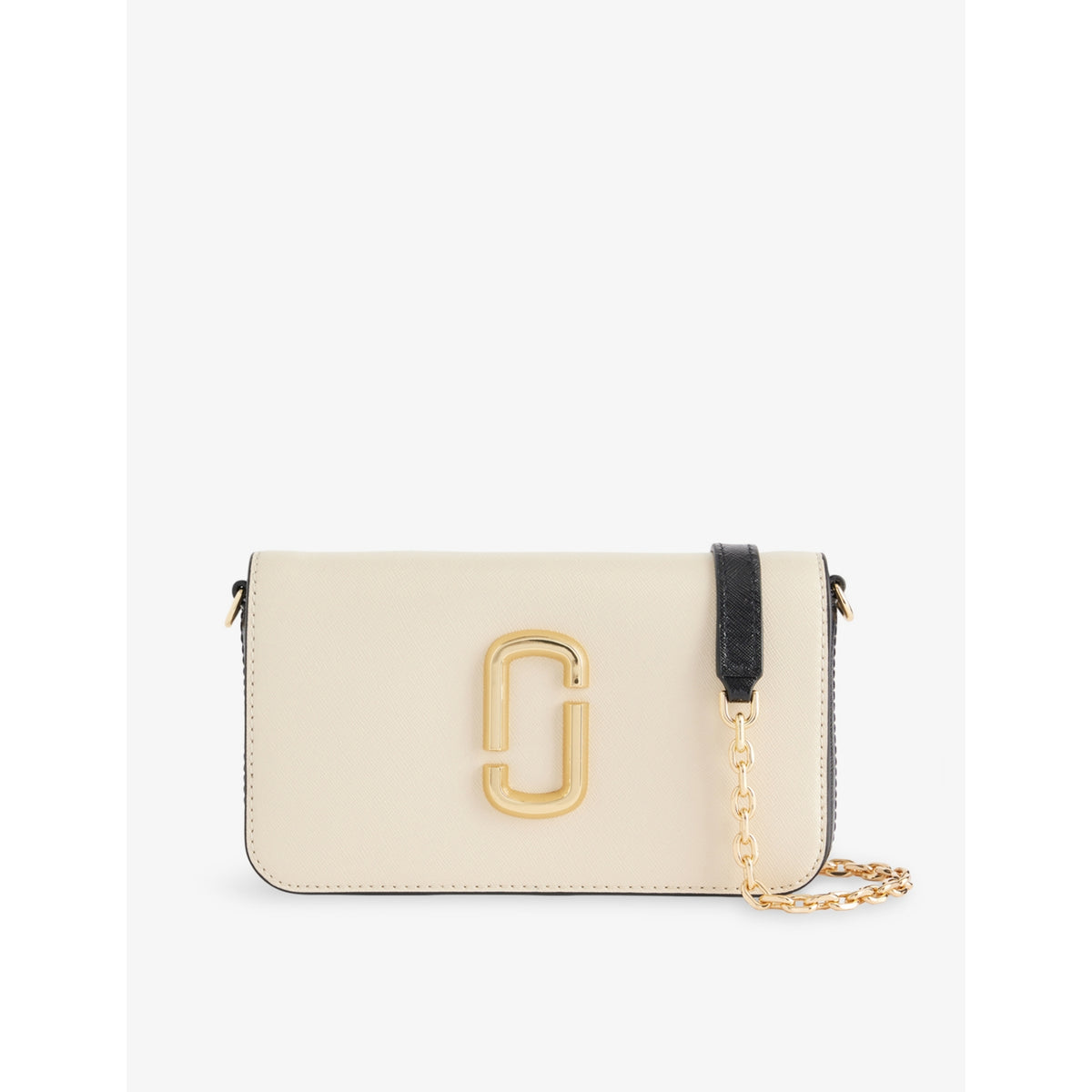 Marc Jacobs leather wallet-on-chain with chain strap (British brand)