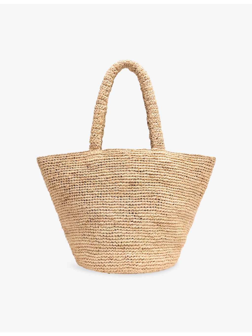 Whistles straw tote bag with charm embellishment - British product