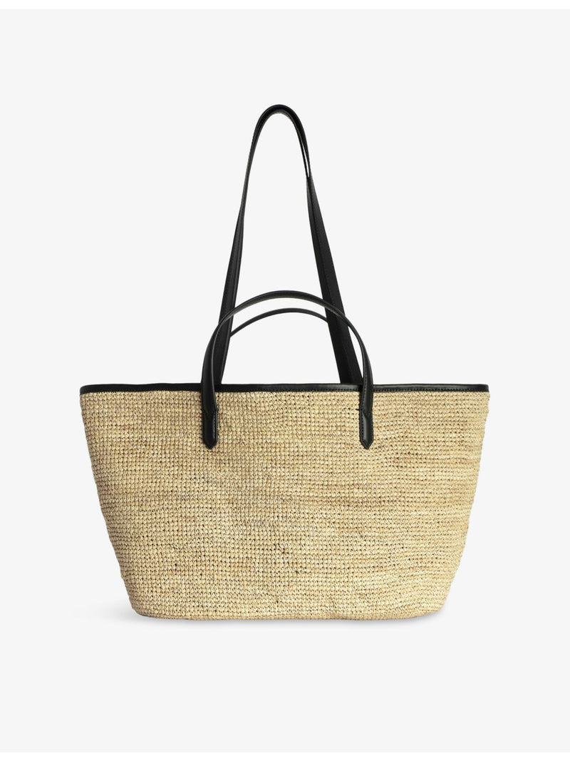 Zadig&Voltaire Wings raffia basket bag with leather straps, UK version