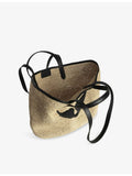 Zadig&Voltaire Wings raffia basket bag with leather straps, UK version