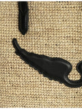 Zadig&Voltaire Wings raffia basket bag with leather straps, UK version