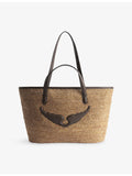 Zadig&Voltaire Le Wings raffia shoulder bag, imported from the UK