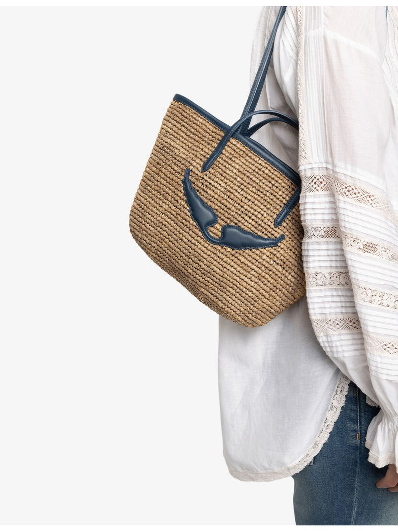 Zadig&Voltaire Le Mini Wings raffia shoulder bag (British brand)