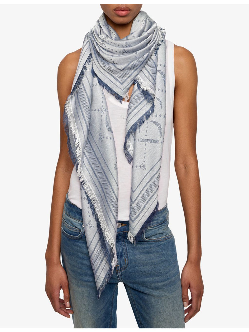Zadig & Voltaire Liz reversible woven scarf 135cm (British brand)