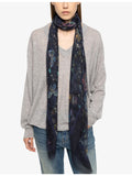 Zadig&Voltaire butterfly-print modal scarf 135cm square (British brand)