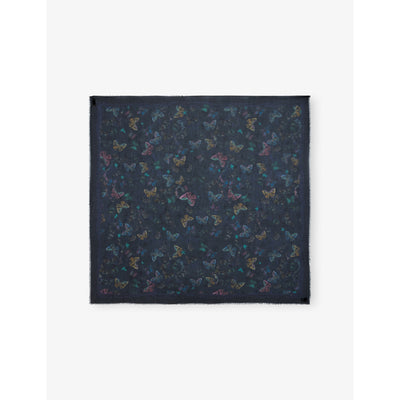 selfridges Zadig&Voltaire Kerry Butterfly-Print Woven Scarf- Buy online at McGrocer