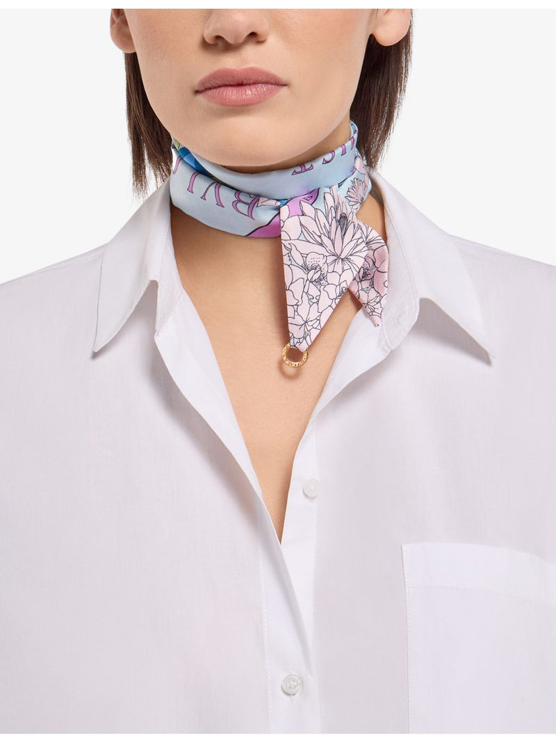 Bvlgari printed silk-twill scarf 120cm (British brand)