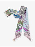 Bvlgari printed silk-twill scarf 120cm (British brand)