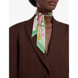 Bvlgari Serpenti Mini Shelley silk-twill scarf, imported from the UK