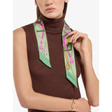 Bvlgari Serpenti Mini Shelley silk-twill scarf, imported from the UK