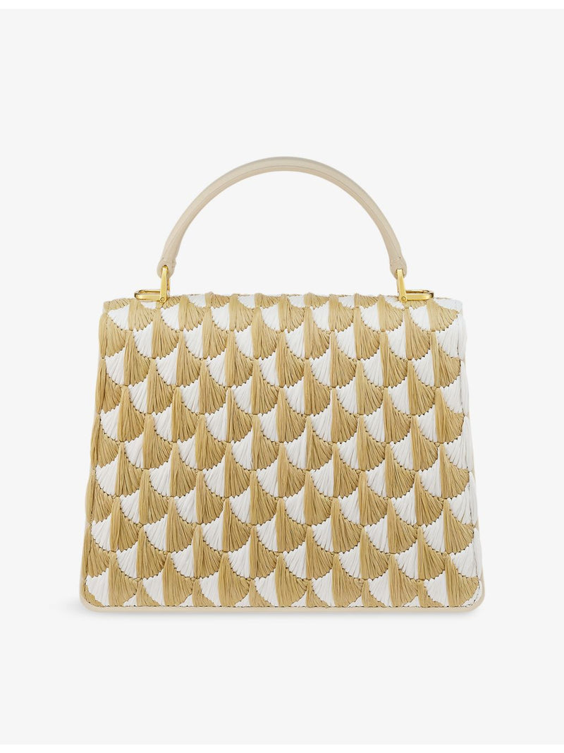 Bvlgari Serpenti Forever raffia top-handle bag medium, UK version