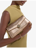 Bvlgari Serpenti Forever metallic-leather clutch with snakehead closure (British brand)