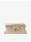 Bvlgari Serpenti Forever metallic-leather clutch with snakehead closure (British brand)