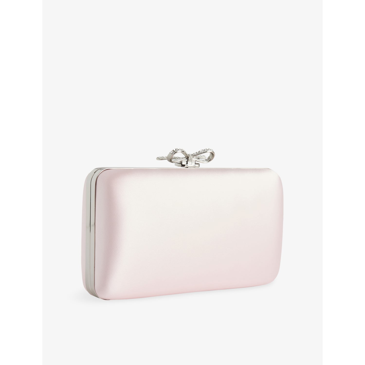 Self-Portrait crystal-embellished satin clutch bag (British brand)