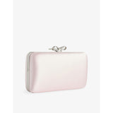 Self-Portrait crystal-embellished satin clutch bag (British brand)