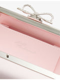Self-Portrait crystal-embellished satin clutch bag (British brand)