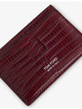 Tom Ford croc-embossed leather card holder 10cm wide, UK version
