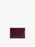 Tom Ford croc-embossed leather card holder 10cm wide, UK version