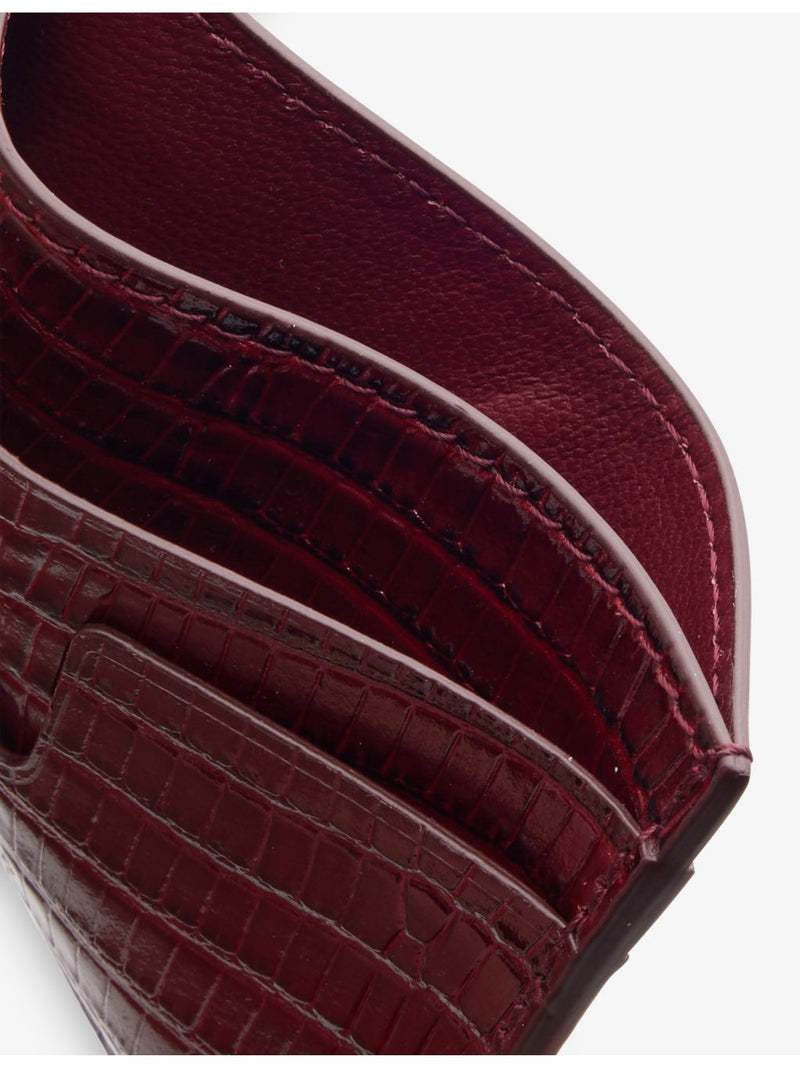 Tom Ford croc-embossed leather card holder 10cm wide, UK version