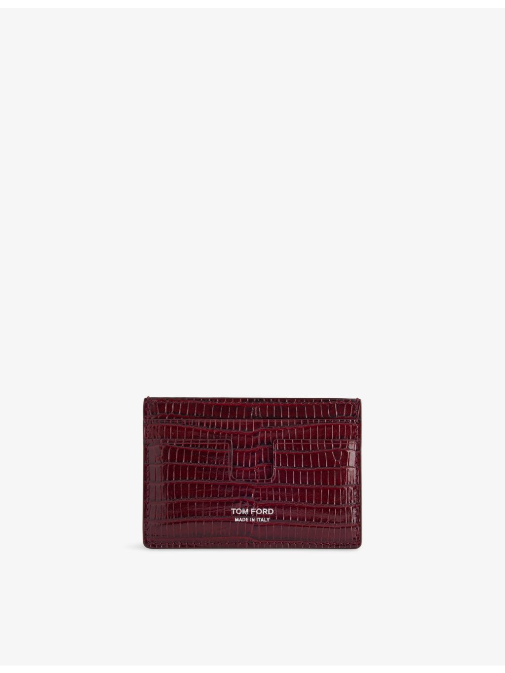 Tom Ford croc-embossed leather card holder 10cm wide, UK version