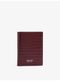 Tom Ford bifold leather wallet with croc pattern, UK version
