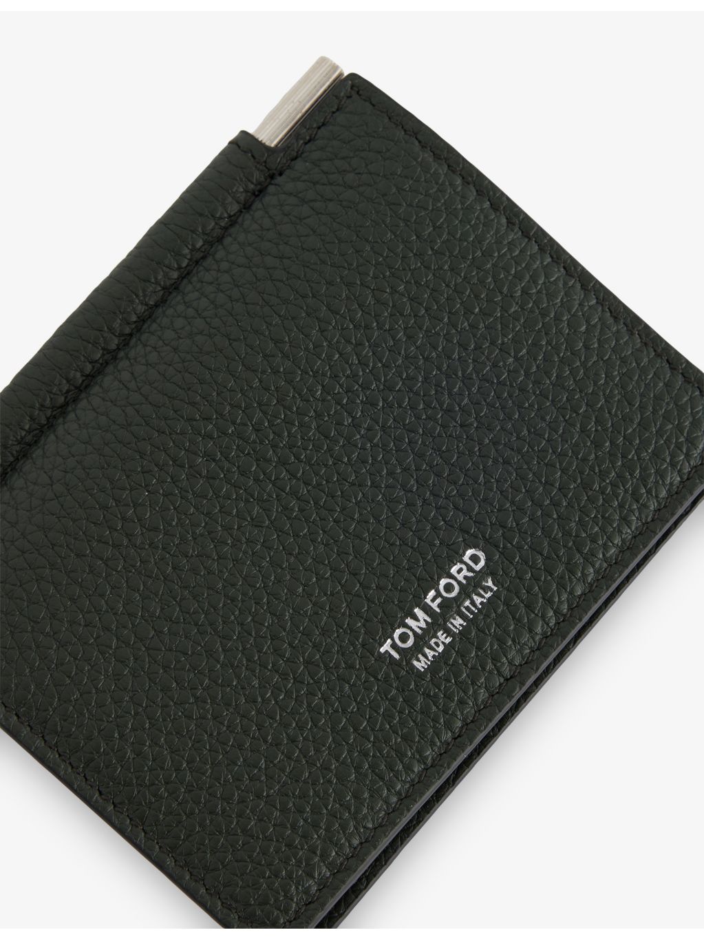Tom Ford leather money-clip card holder with gold-tone hardware, UK version