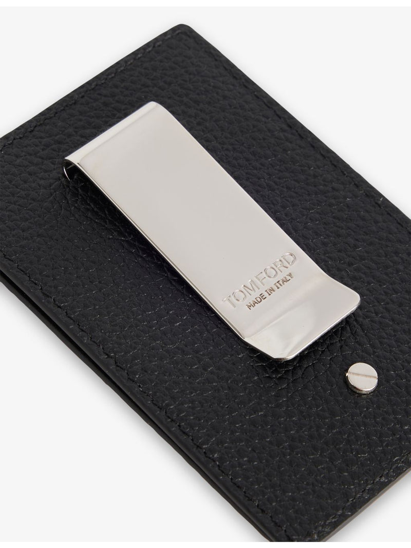 Tom Ford logo clip leather card holder, imported from the UK