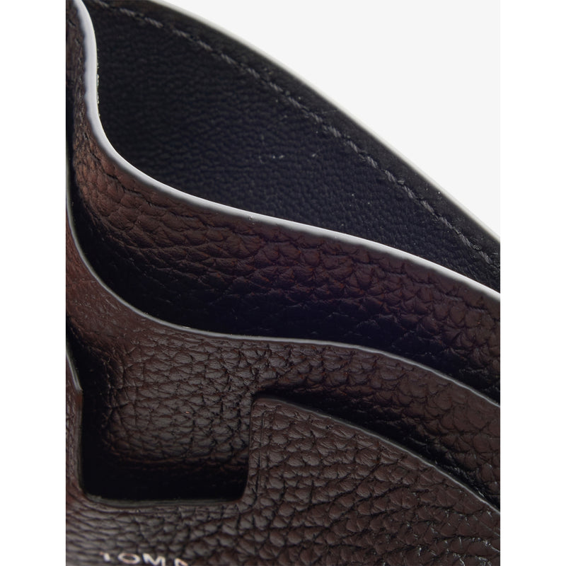 Tom Ford logo clip leather card holder, imported from the UK