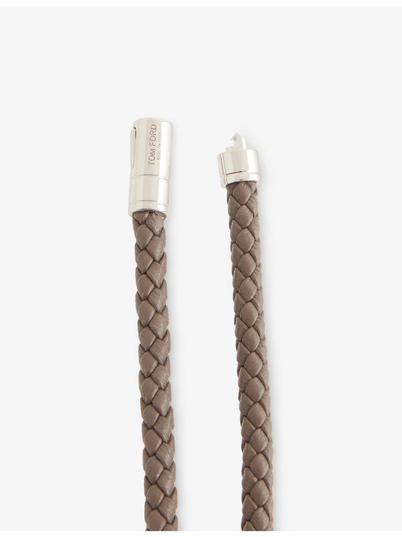Tom Ford woven tubular leather bracelet, imported from the UK