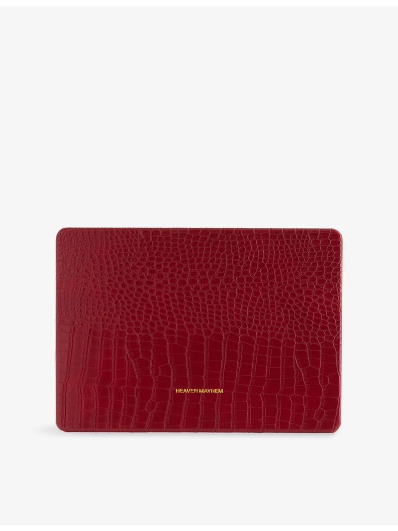 Heaven Mayhem vegan-leather laptop case MacBook Air 13, imported from the UK