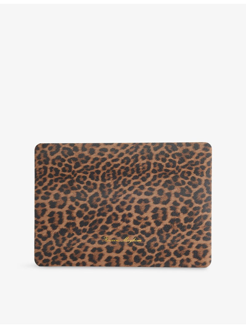 Heaven Mayhem cheetah-print vegan-leather 13 inch laptop case, UK version