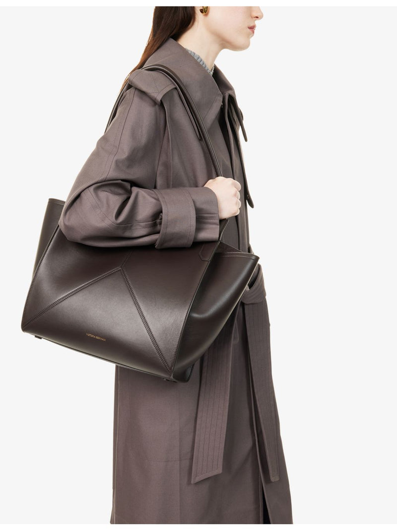 Victoria Beckham leather tote bag structured shape, imported from the UK