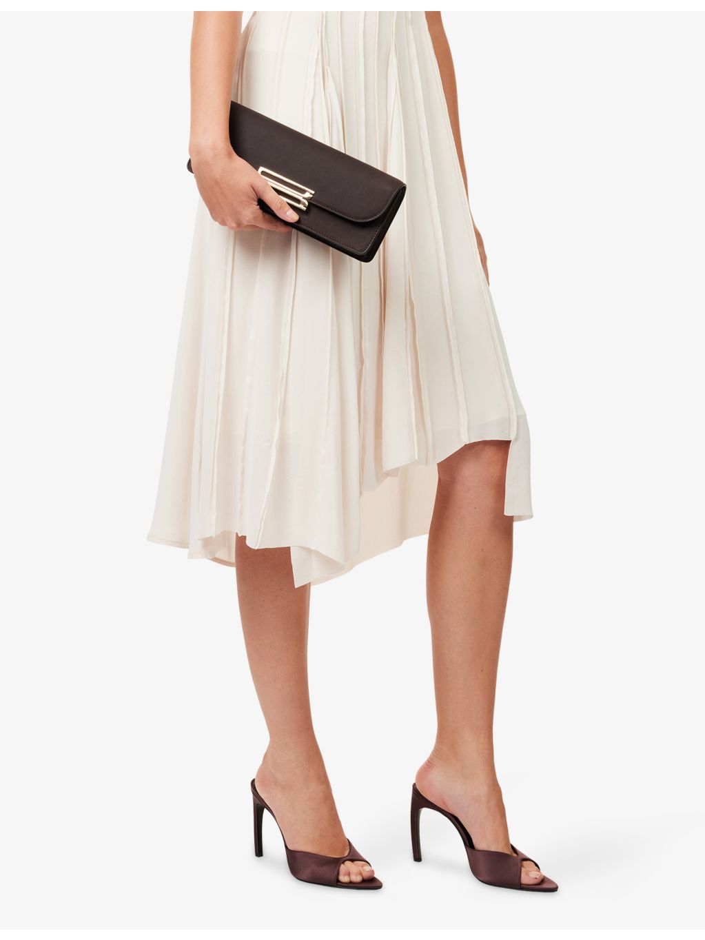 Victoria Beckham Dorian Flap Leather Clutch - British product