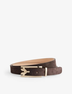 Victoria Beckham Dorian Pin-Buckle Leather Belt