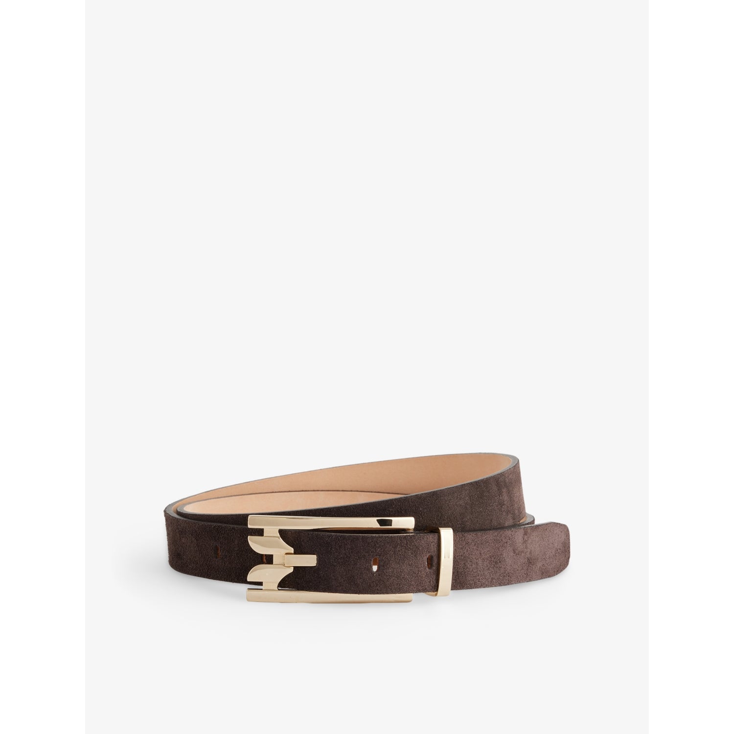 Victoria Beckham leather belt with gold buckle, adjustable (British brand)