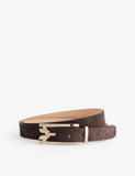 Victoria Beckham Dorian Pin-Buckle Leather Belt