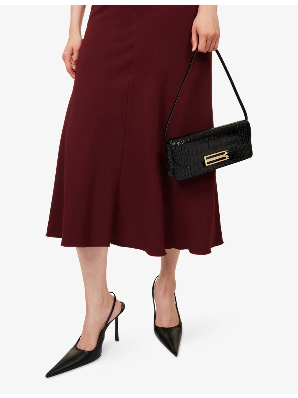 Victoria Beckham Dorian East-West leather clutch bag, UK version