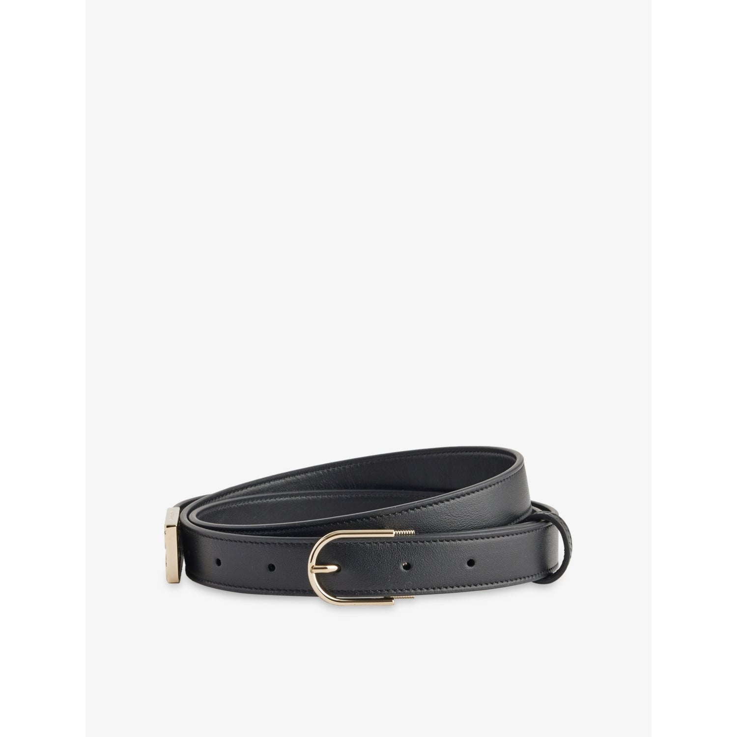 Dorian B Finite Leather Belt - BLACK - XS/S