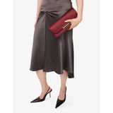 Victoria Beckham Dorian East-West satin clutch bag - British product