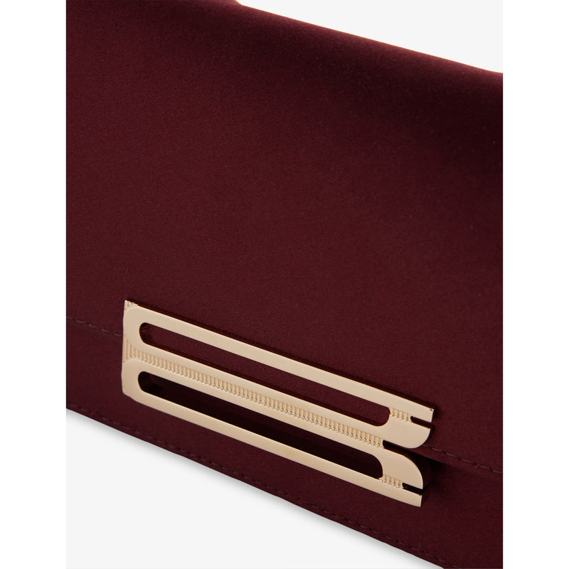 Victoria Beckham Dorian East-West satin clutch bag - British product