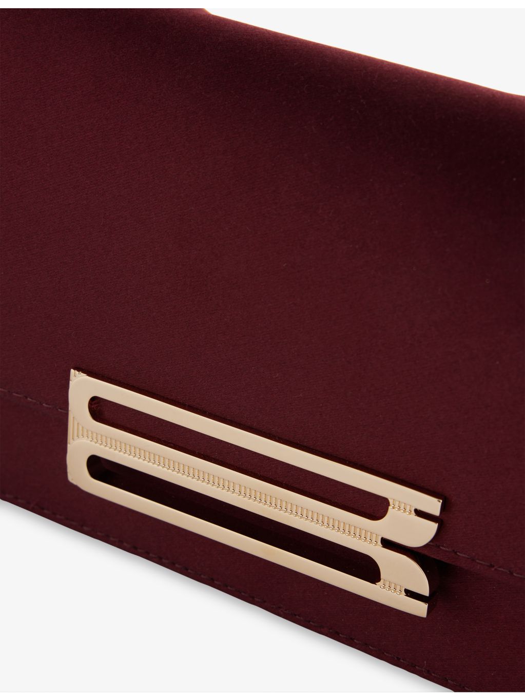 Victoria Beckham Dorian East-West satin clutch bag - British product
