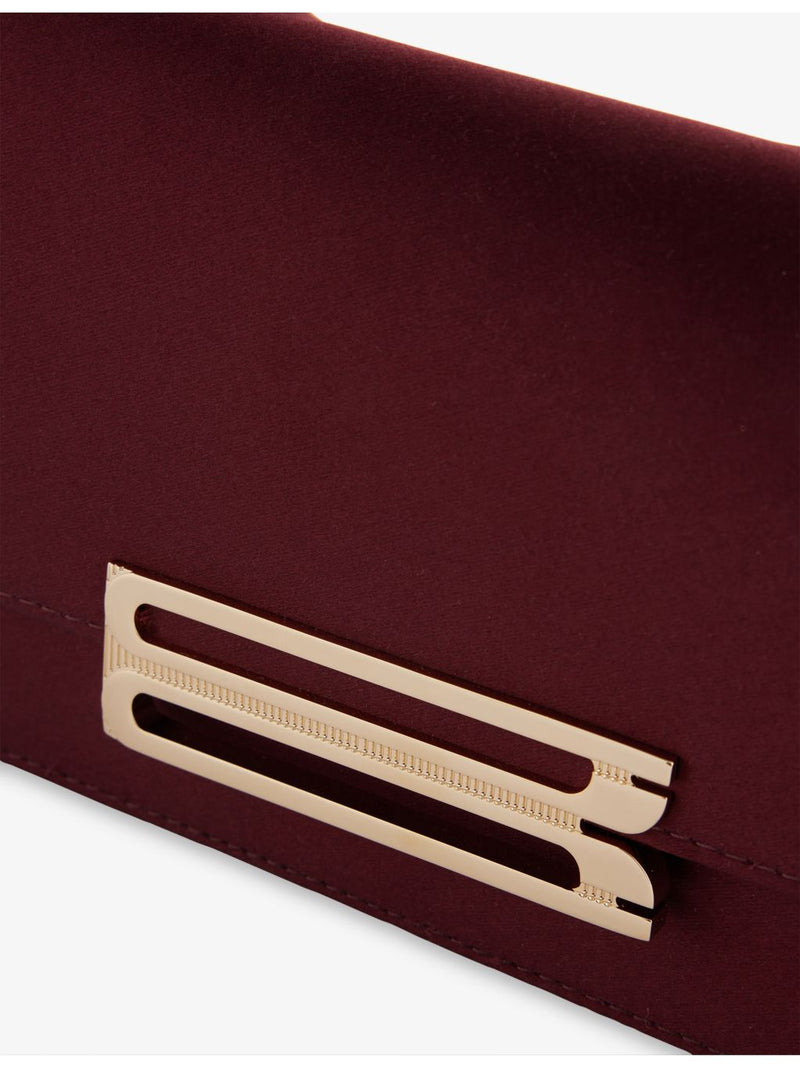 Victoria Beckham Dorian East-West satin clutch bag - British product