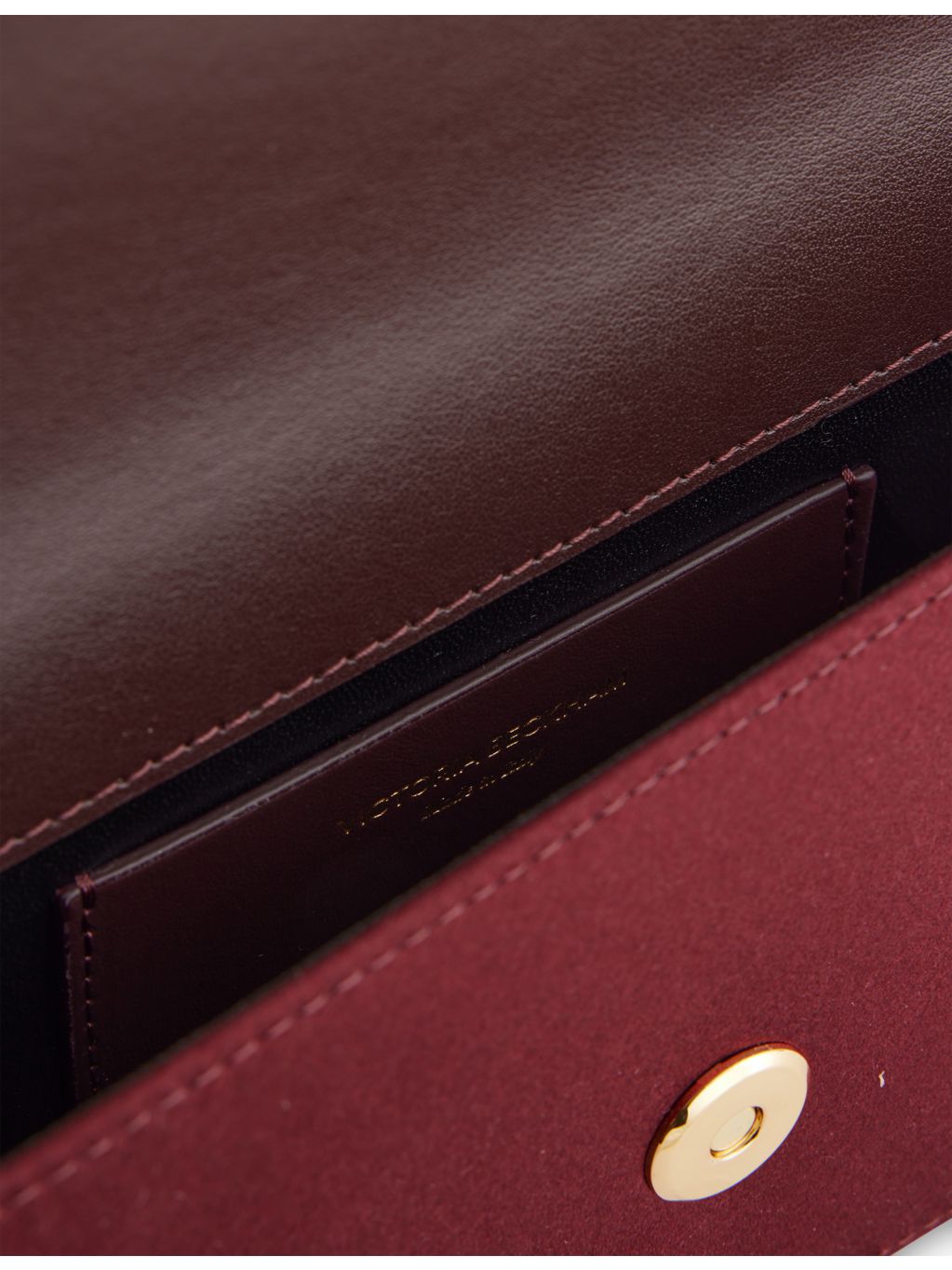 Victoria Beckham Dorian East-West satin clutch bag - British product