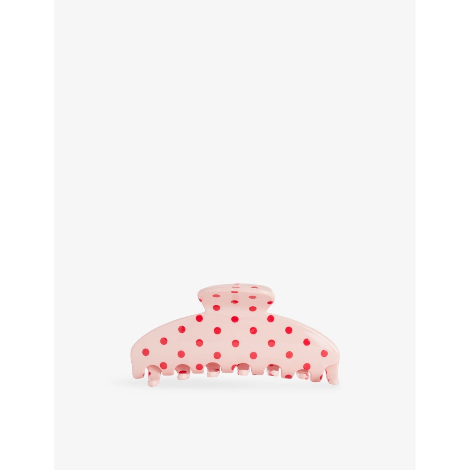 Big Effing Cellulose Acetate Hair Clip - Blush Polka Dot